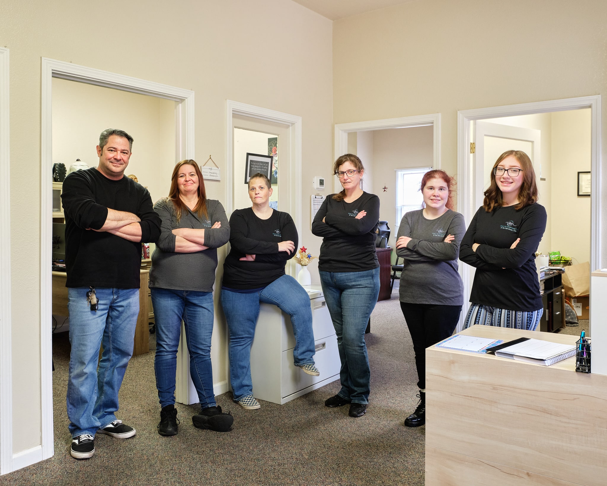 team members posing